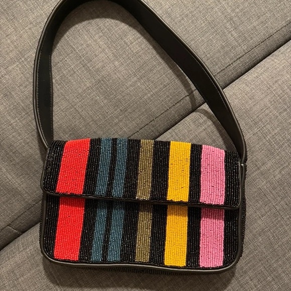 Staud Multicolor Beaded Shoulder Bag - Picture 3 of 4